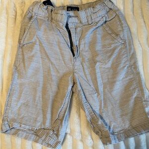 The Children's Place Kids Striped Shorts - Gray and White
